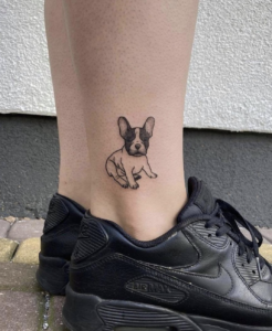 mini french bulldog tattoo
