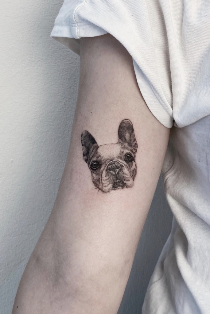 45 Adorable French Bulldog Tattoo Ideas You’ll Obsess Over - French ...